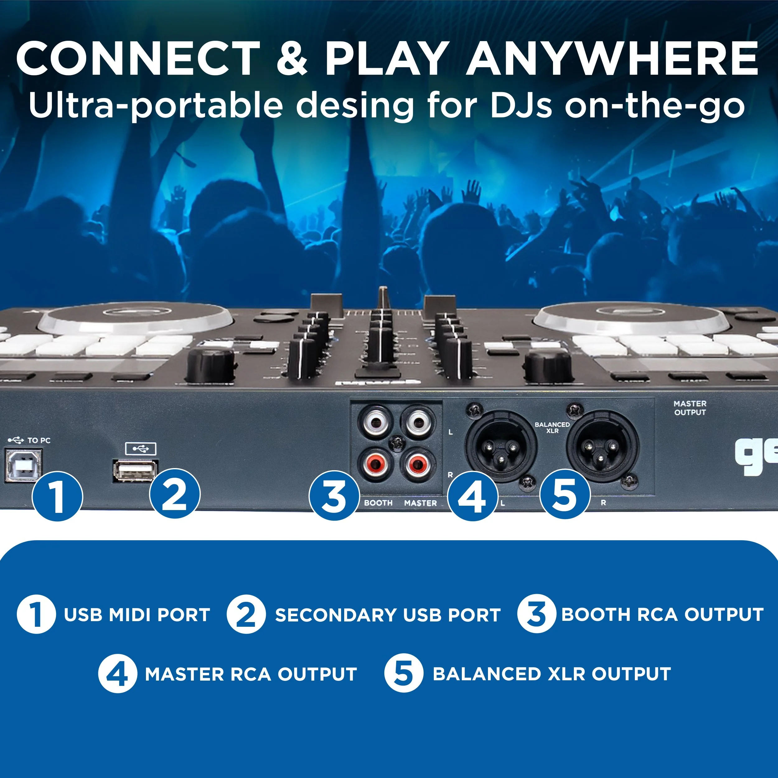 Gemini GMX Professional DJ Media Player - Two-Channel Portable - Image 4