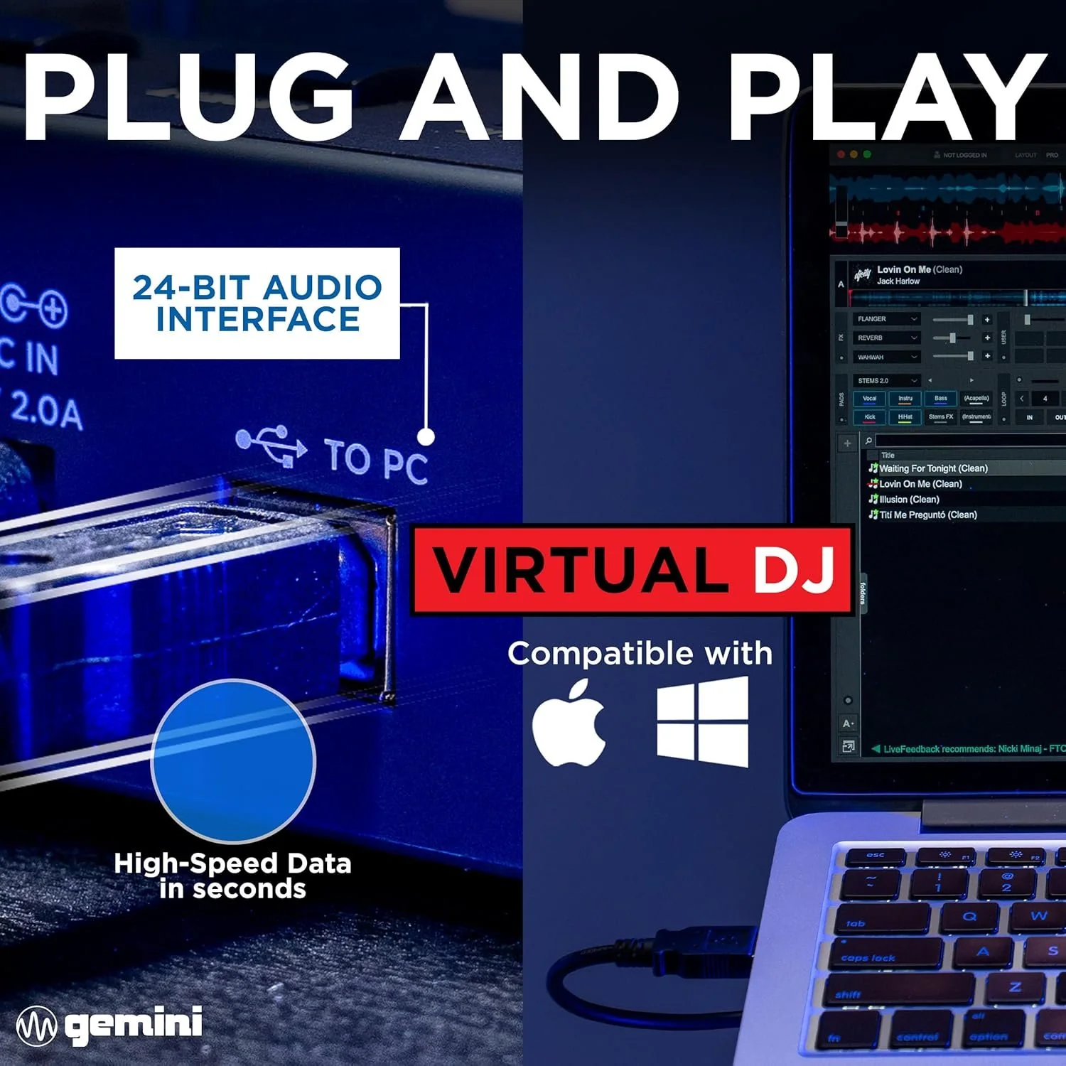 Gemini GMX Professional DJ Media Player - Two-Channel Portable - Image 5