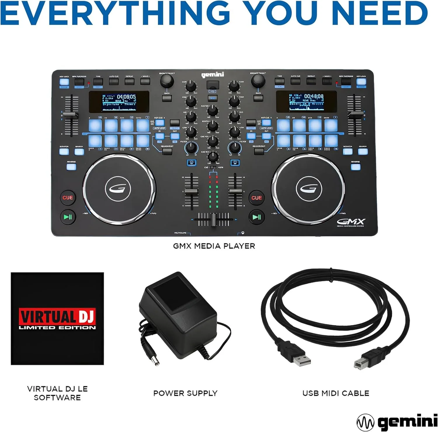 Gemini GMX Professional DJ Media Player - Two-Channel Portable - Image 6