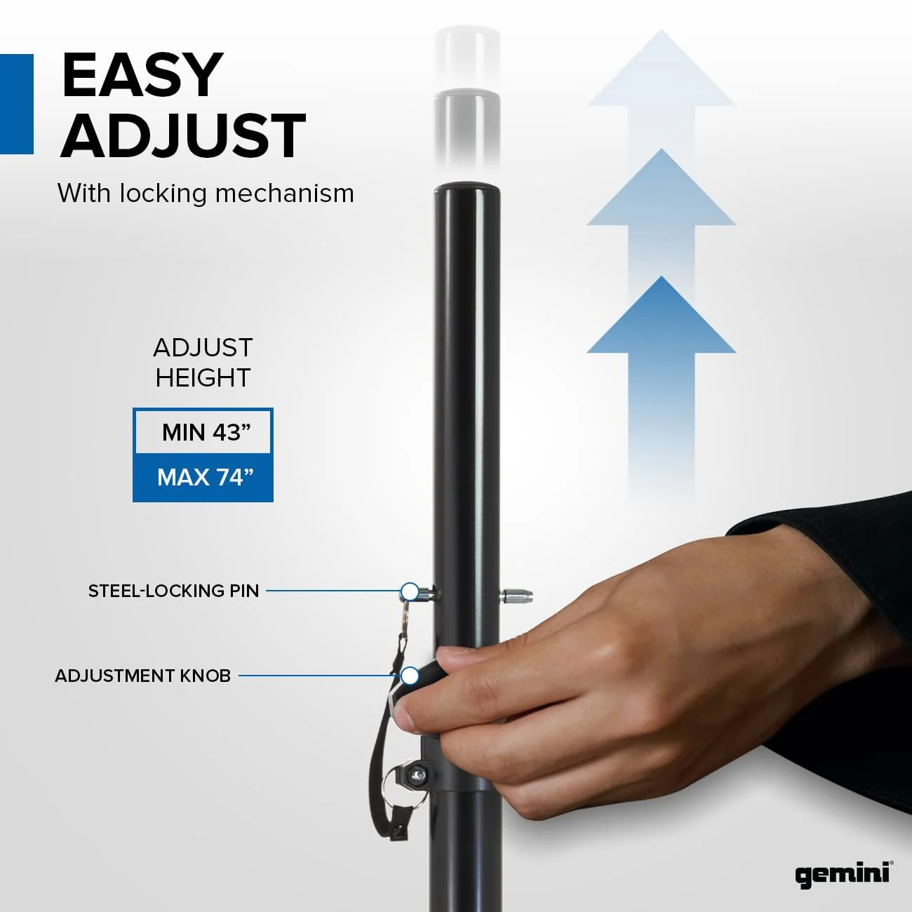 ST-04 Professional Stainless Steel Speaker Stand - 200lb Capacity - Image 3