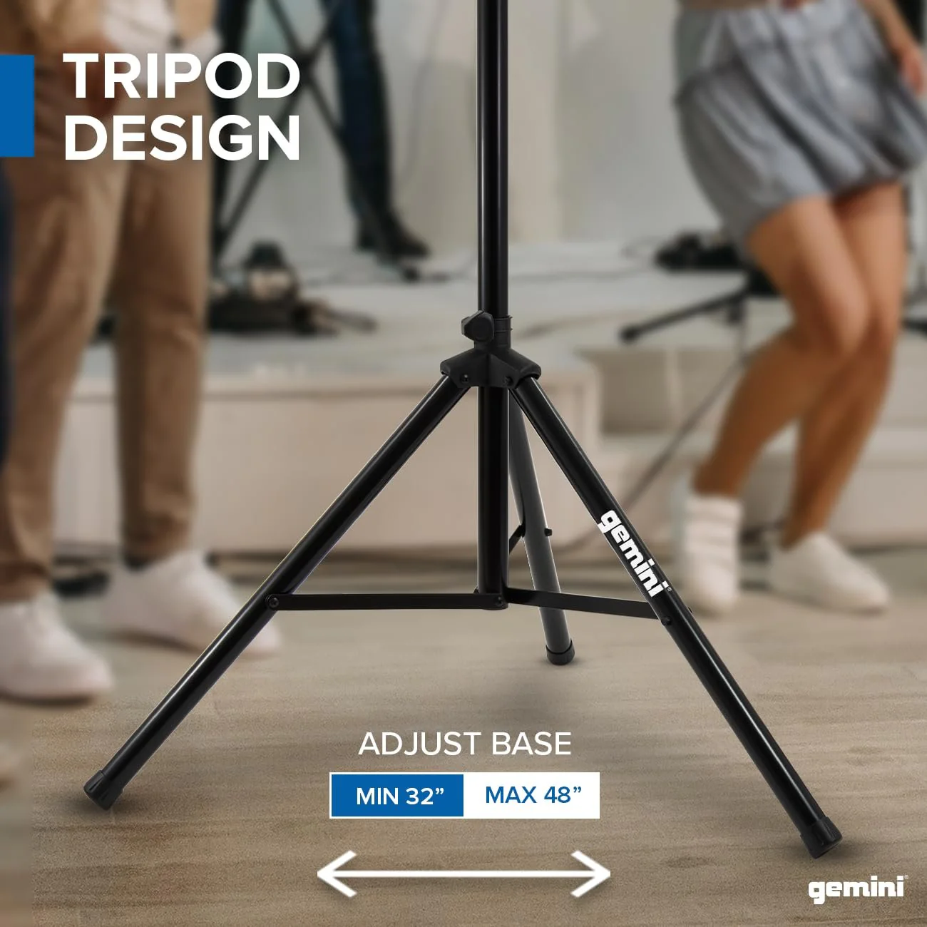 ST-04 Professional Stainless Steel Speaker Stand - 200lb Capacity - Image 4