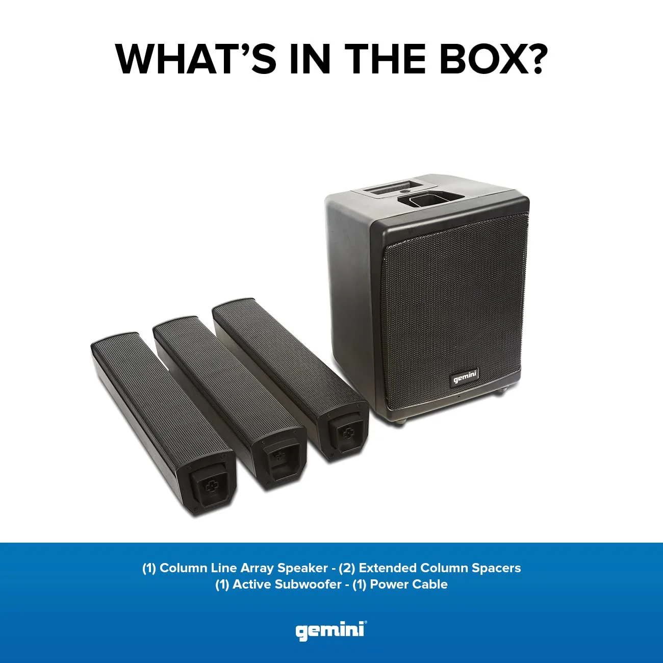 Gemini WRX-843 Portable Line Array PA Speaker - 3000W Lightweight - Image 6